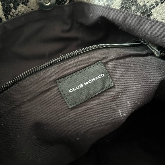 Club monaco gray leopard animal print bag large shoulder - Picture 2 of 8